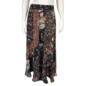 Vintage 90's Womens 18 20 Floral Maxi Skirt Cottagecore Artsy Katy Kathryn Deene